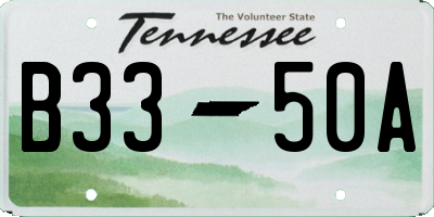 TN license plate B3350A