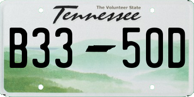 TN license plate B3350D