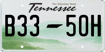TN license plate B3350H