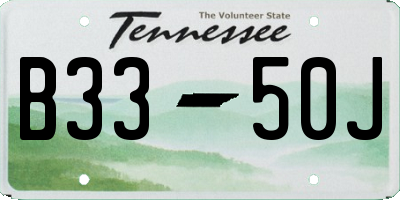 TN license plate B3350J