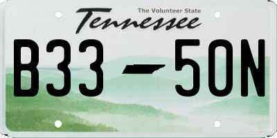 TN license plate B3350N