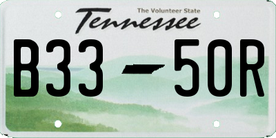 TN license plate B3350R
