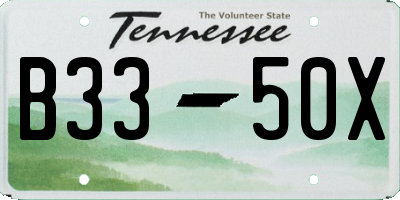 TN license plate B3350X