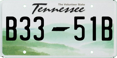 TN license plate B3351B