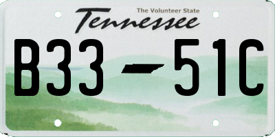 TN license plate B3351C