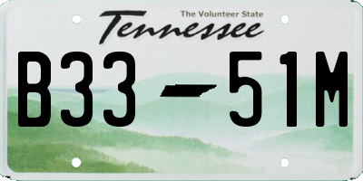 TN license plate B3351M