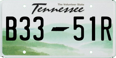 TN license plate B3351R