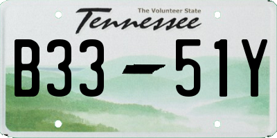 TN license plate B3351Y