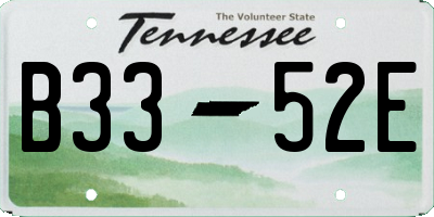 TN license plate B3352E