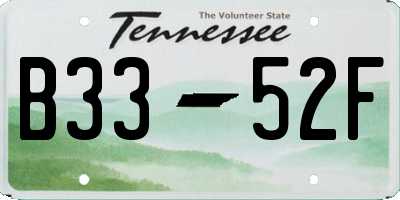 TN license plate B3352F
