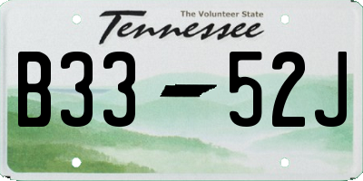 TN license plate B3352J