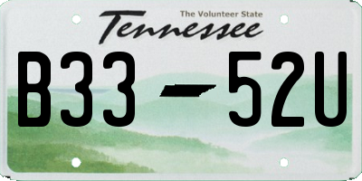 TN license plate B3352U