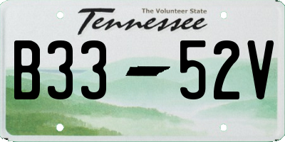 TN license plate B3352V