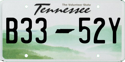 TN license plate B3352Y