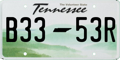 TN license plate B3353R