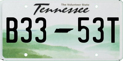 TN license plate B3353T