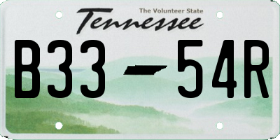 TN license plate B3354R
