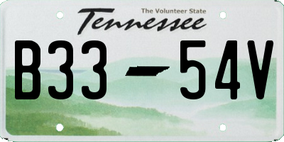 TN license plate B3354V
