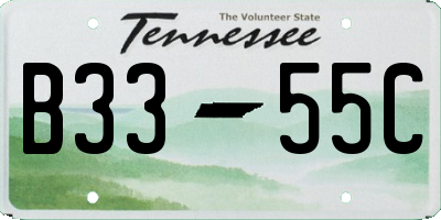 TN license plate B3355C