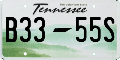 TN license plate B3355S