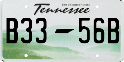 TN license plate B3356B