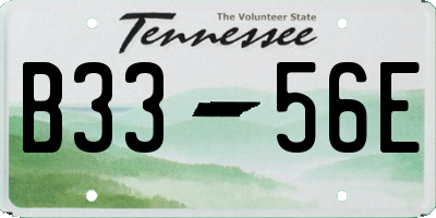 TN license plate B3356E