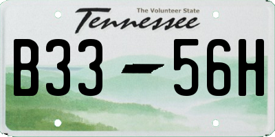 TN license plate B3356H