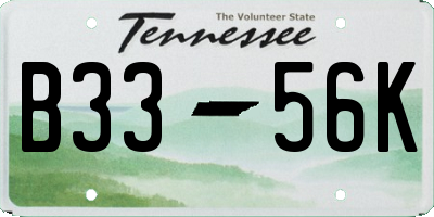 TN license plate B3356K
