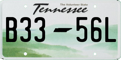 TN license plate B3356L