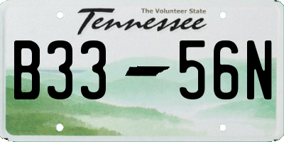 TN license plate B3356N
