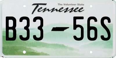 TN license plate B3356S