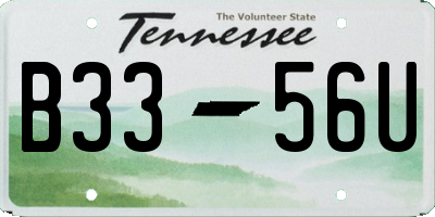 TN license plate B3356U