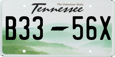 TN license plate B3356X