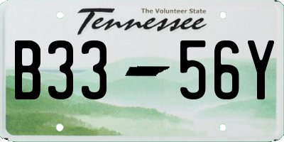 TN license plate B3356Y