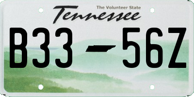 TN license plate B3356Z
