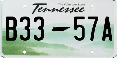 TN license plate B3357A