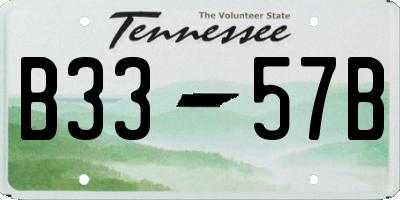 TN license plate B3357B