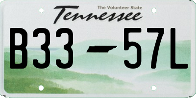 TN license plate B3357L