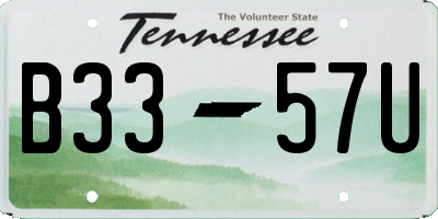 TN license plate B3357U