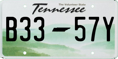 TN license plate B3357Y
