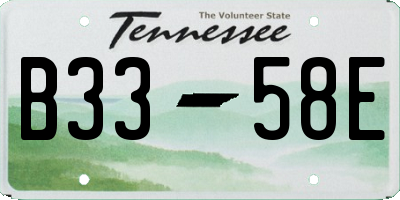 TN license plate B3358E