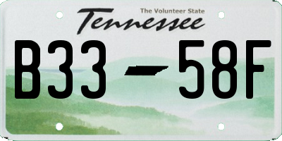 TN license plate B3358F