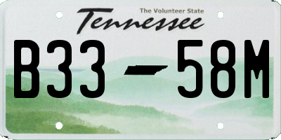 TN license plate B3358M