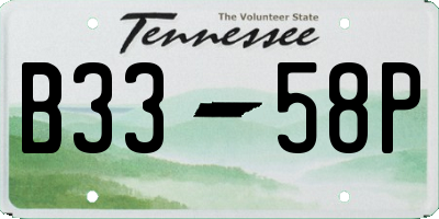 TN license plate B3358P