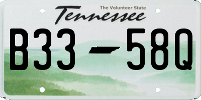 TN license plate B3358Q