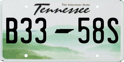 TN license plate B3358S