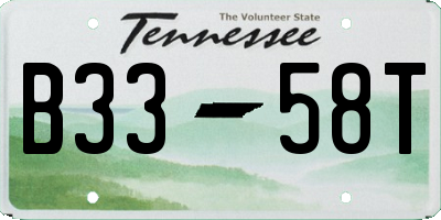 TN license plate B3358T