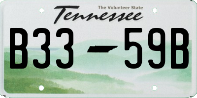 TN license plate B3359B