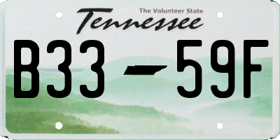 TN license plate B3359F