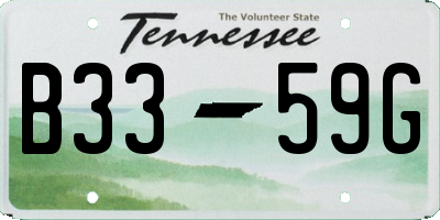 TN license plate B3359G